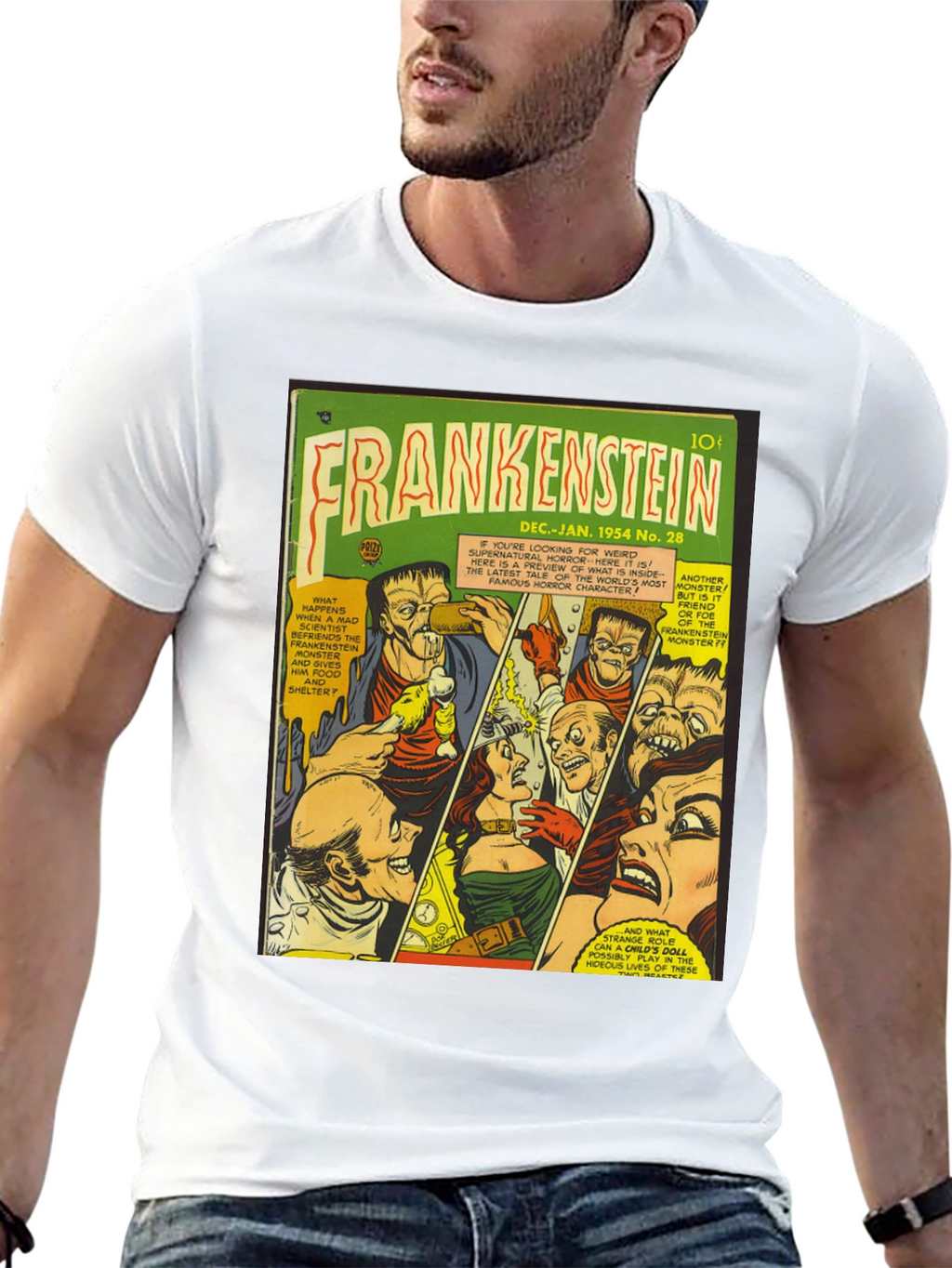 Frankenstein Comic Book Cover T-Shirt