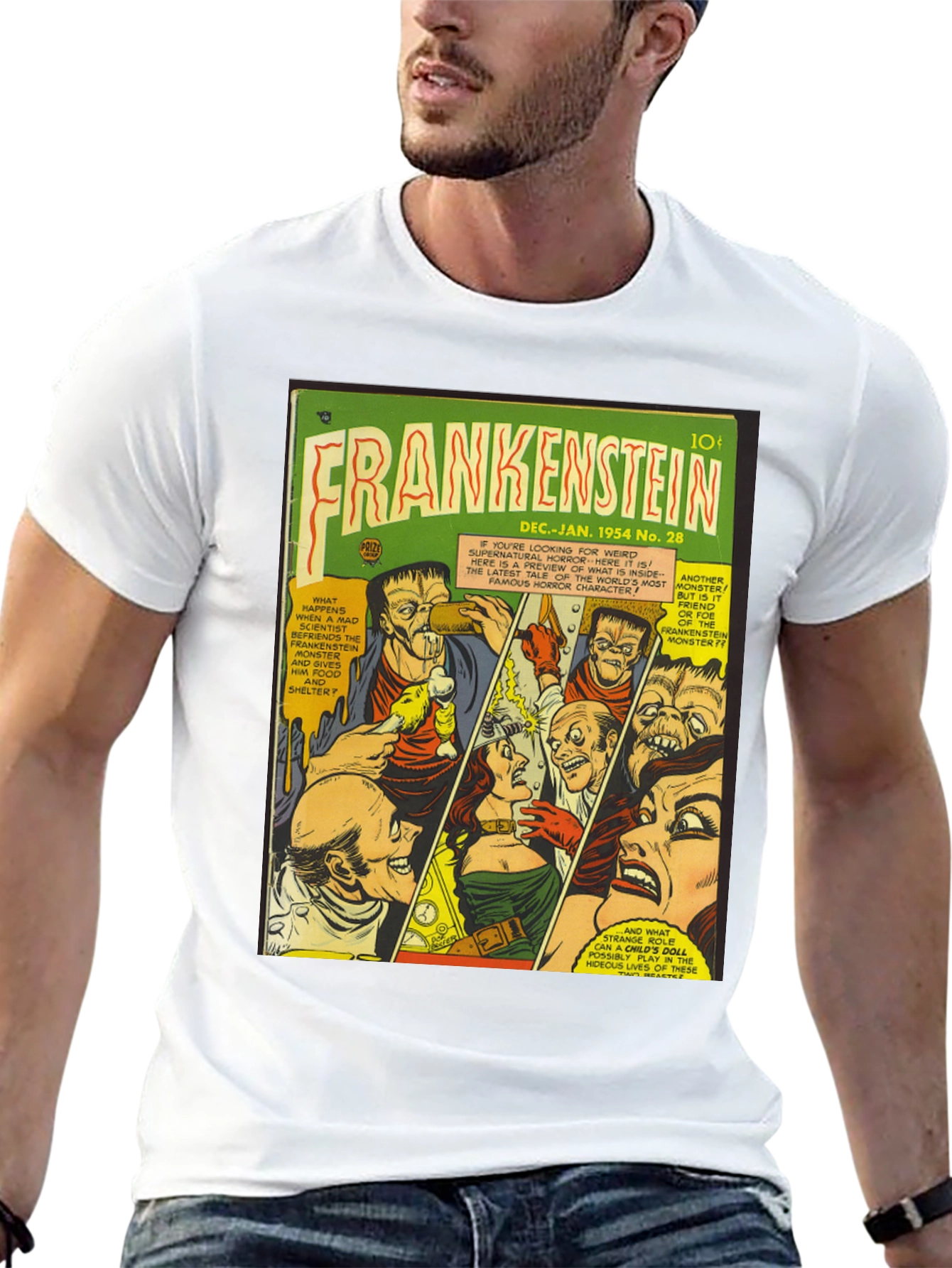 Frankenstein Comic Book Cover T-Shirt