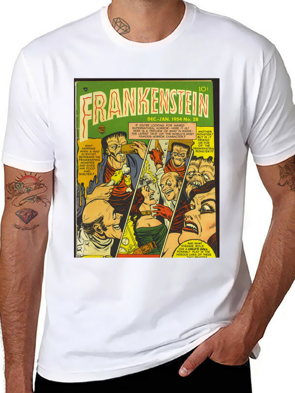 Frankenstein Comic Book Cover T-Shirt