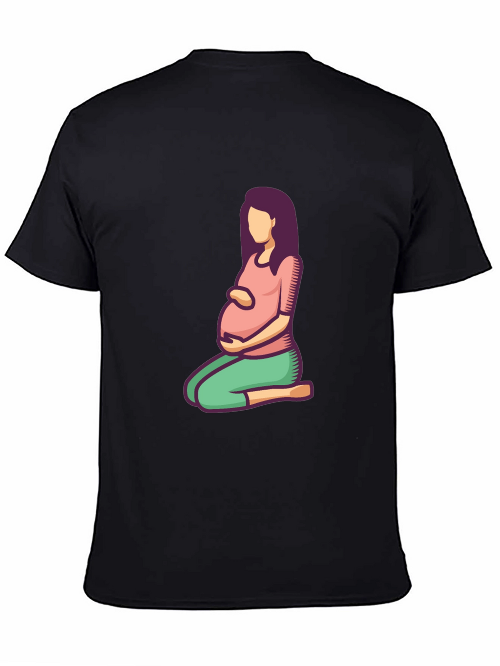 Pregnancy Shirt - Cartoon Woman Design