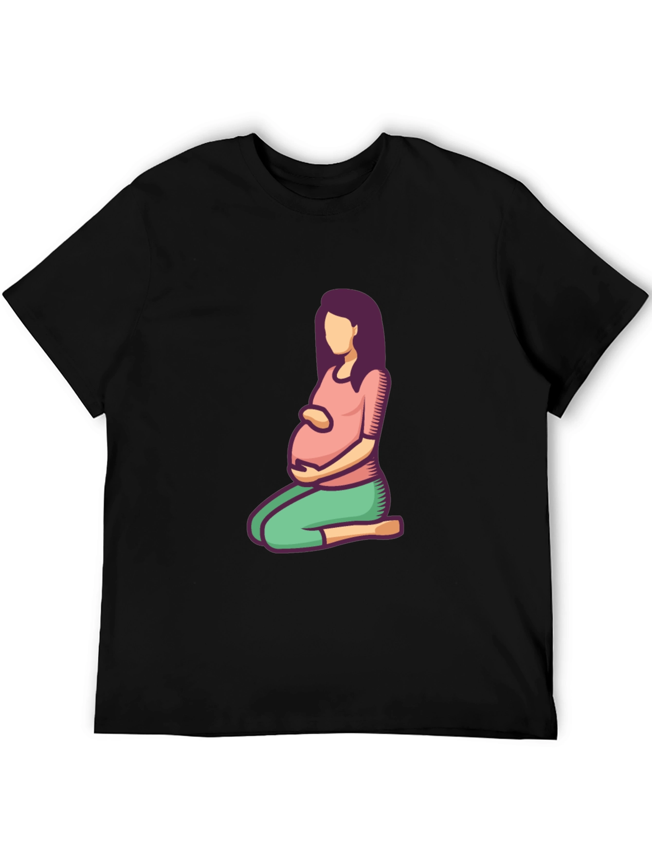 Pregnancy Shirt - Cartoon Woman Design
