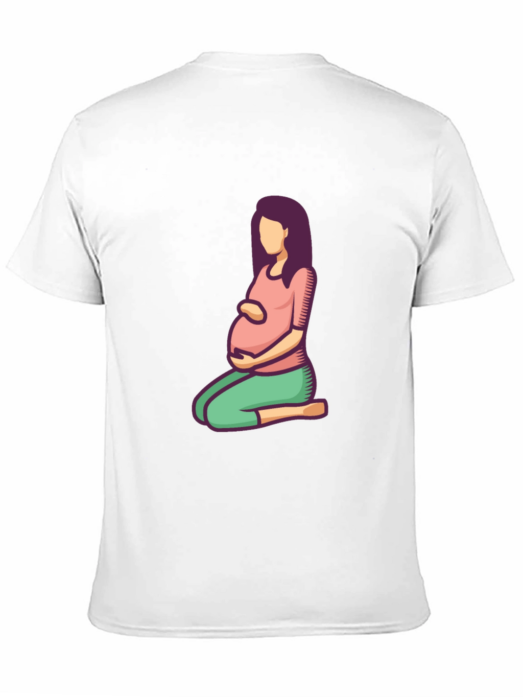 Pregnancy Shirt - Cartoon Woman Design