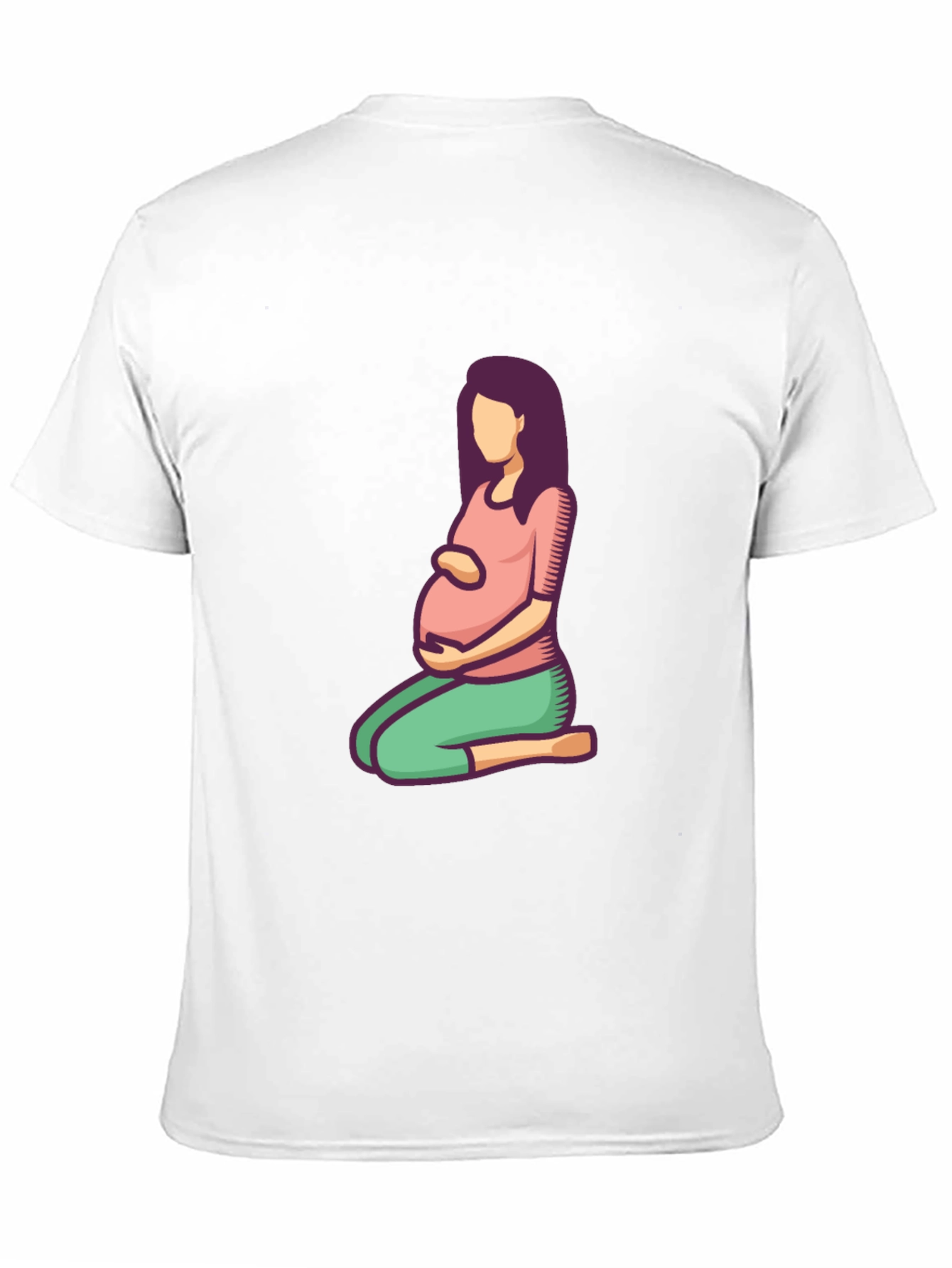 Pregnancy Shirt - Cartoon Woman Design