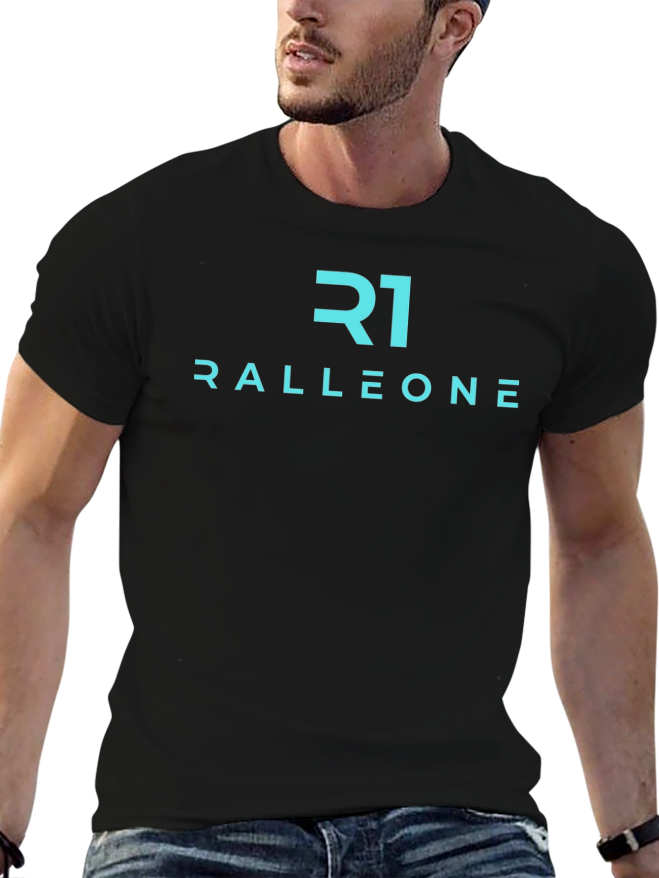 Ralleone R1 Graphic Tee - Modern Black T-Shirt