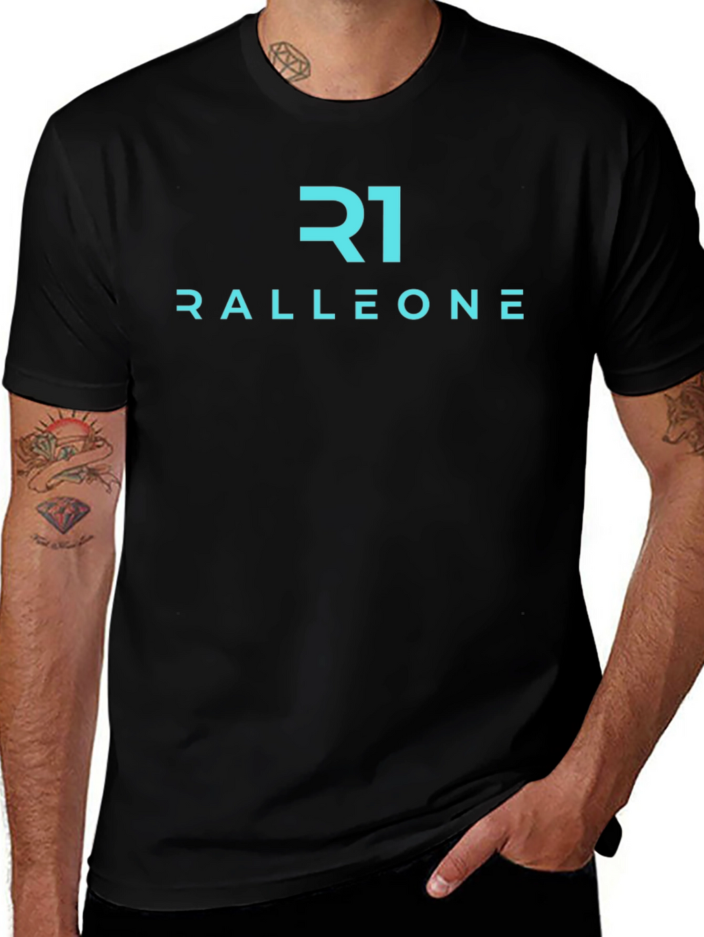Ralleone R1 Graphic Tee - Modern Black T-Shirt