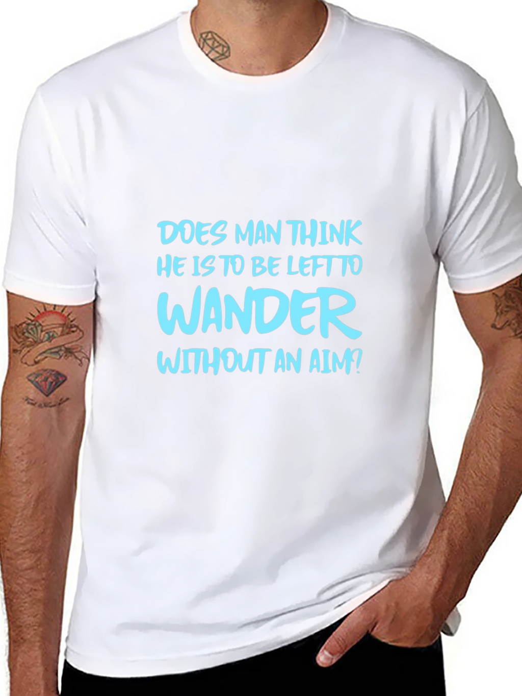 Mens Graphic Tee: Wander Without An Aim