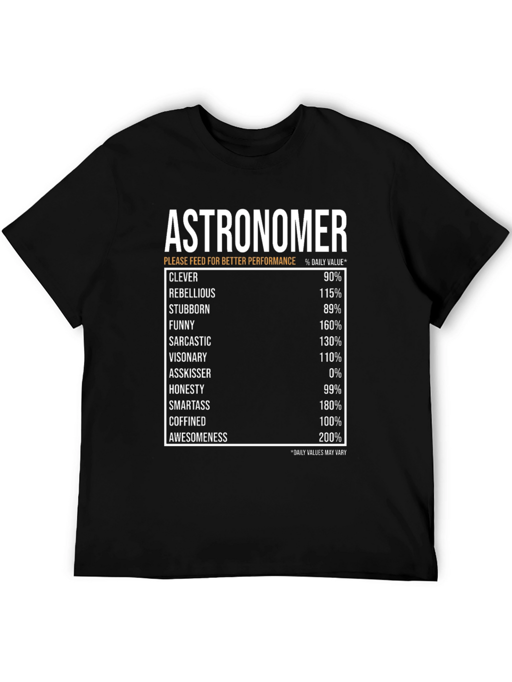 Astronomer Daily Value T-Shirt