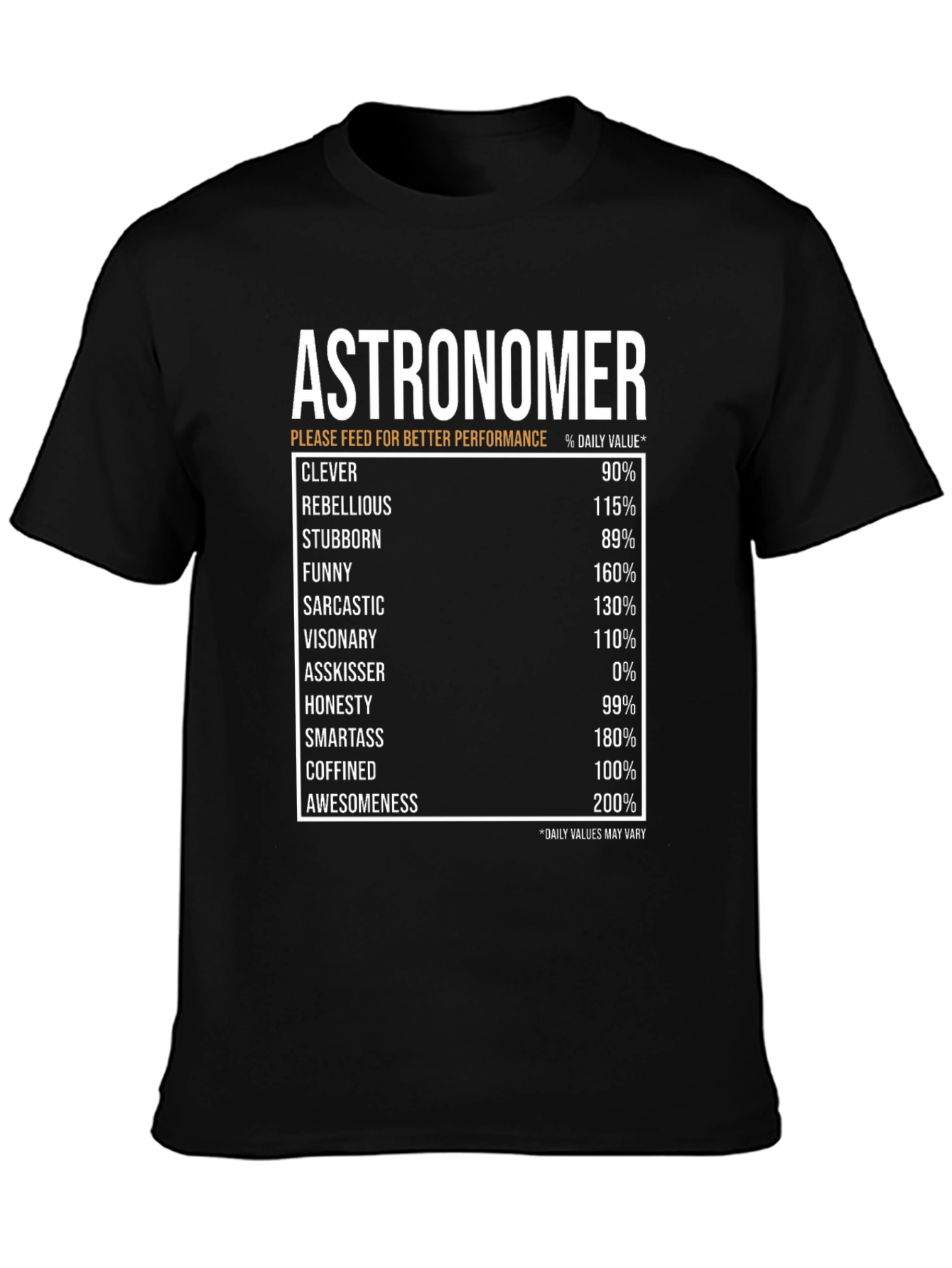 Astronomer Daily Value T-Shirt
