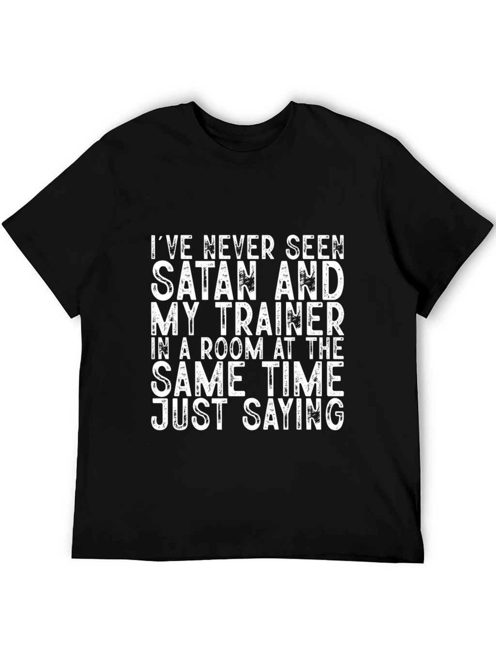 Satan and Trainer Funny Workout T-Shirt