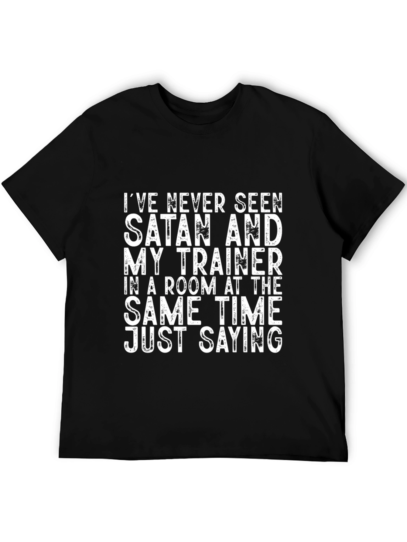 Satan and Trainer Funny Workout T-Shirt