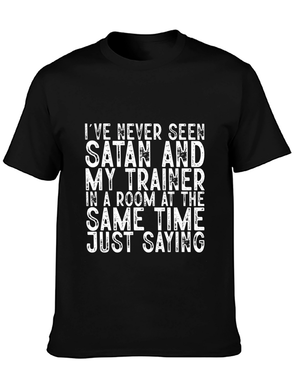 Satan and Trainer Funny Workout T-Shirt