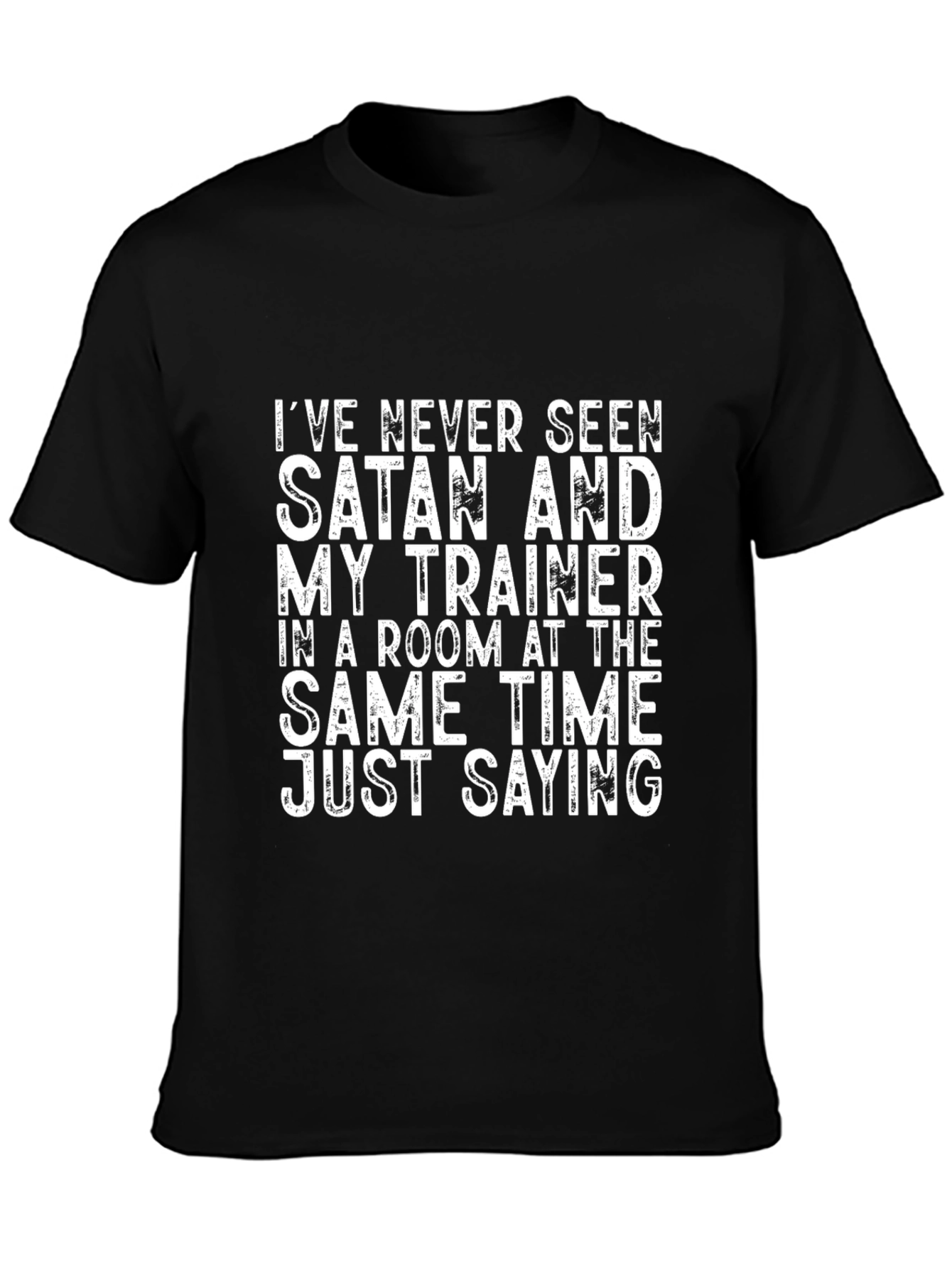Satan and Trainer Funny Workout T-Shirt