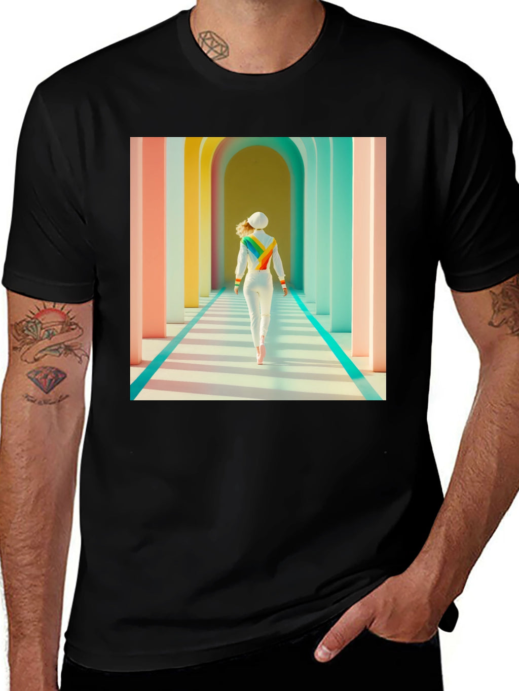 Rainbow Corridor Graphic Tee
