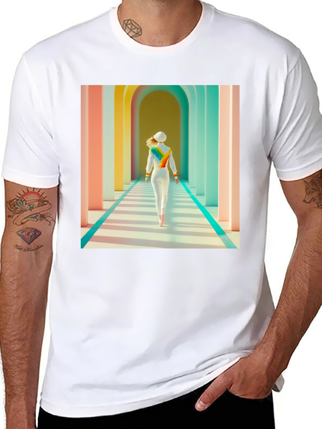 Rainbow Corridor Graphic Tee