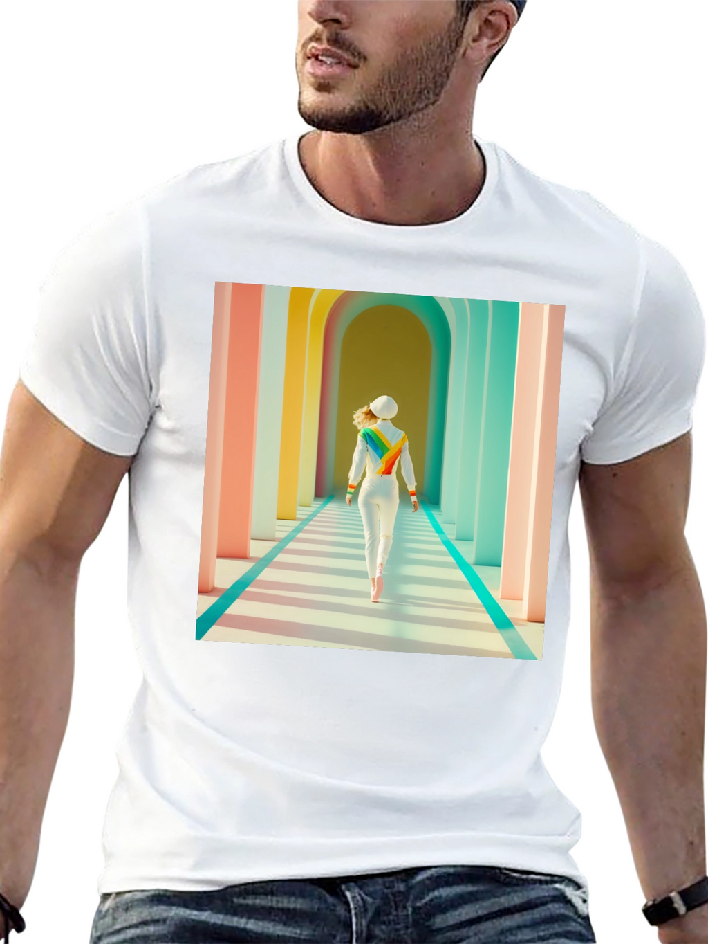 Rainbow Corridor Graphic Tee