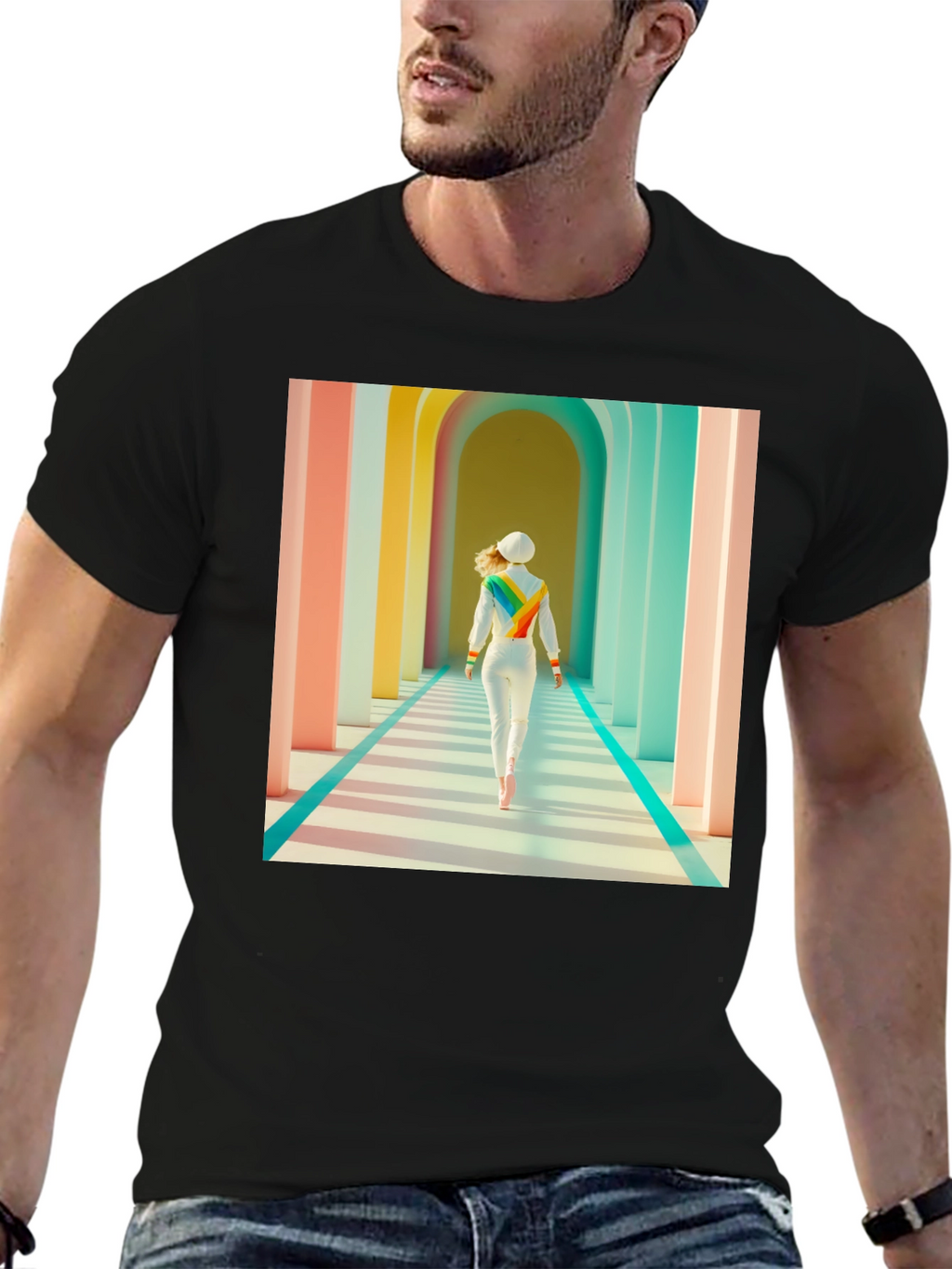 Rainbow Corridor Graphic Tee