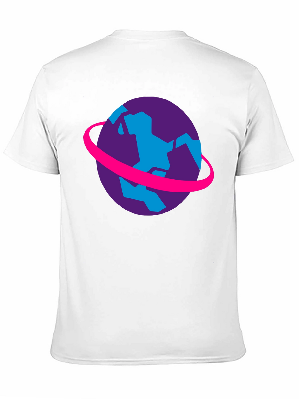 Retro Planet Graphic Tee - Black Cotton T-Shirt