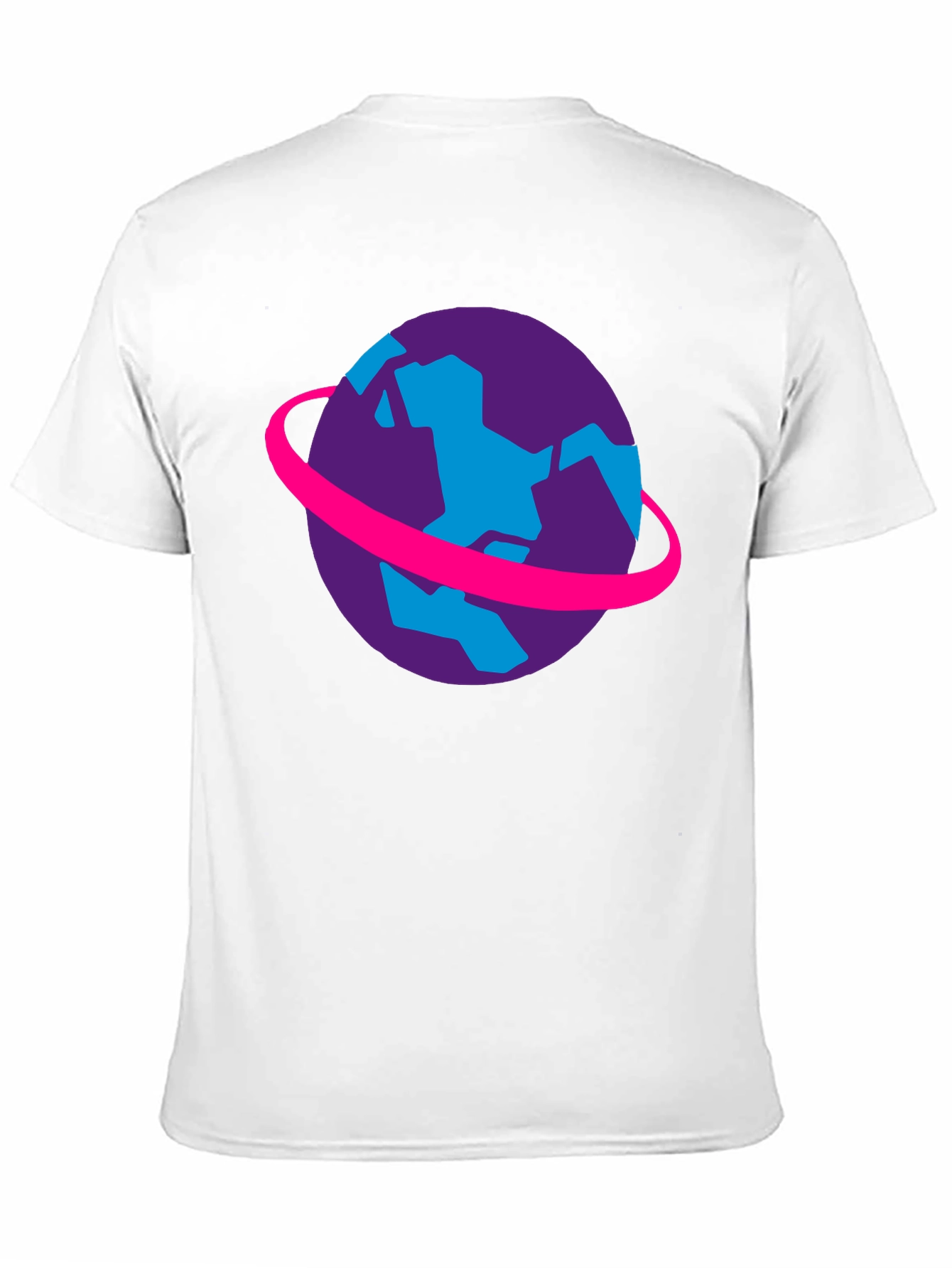 Retro Planet Graphic Tee - Black Cotton T-Shirt