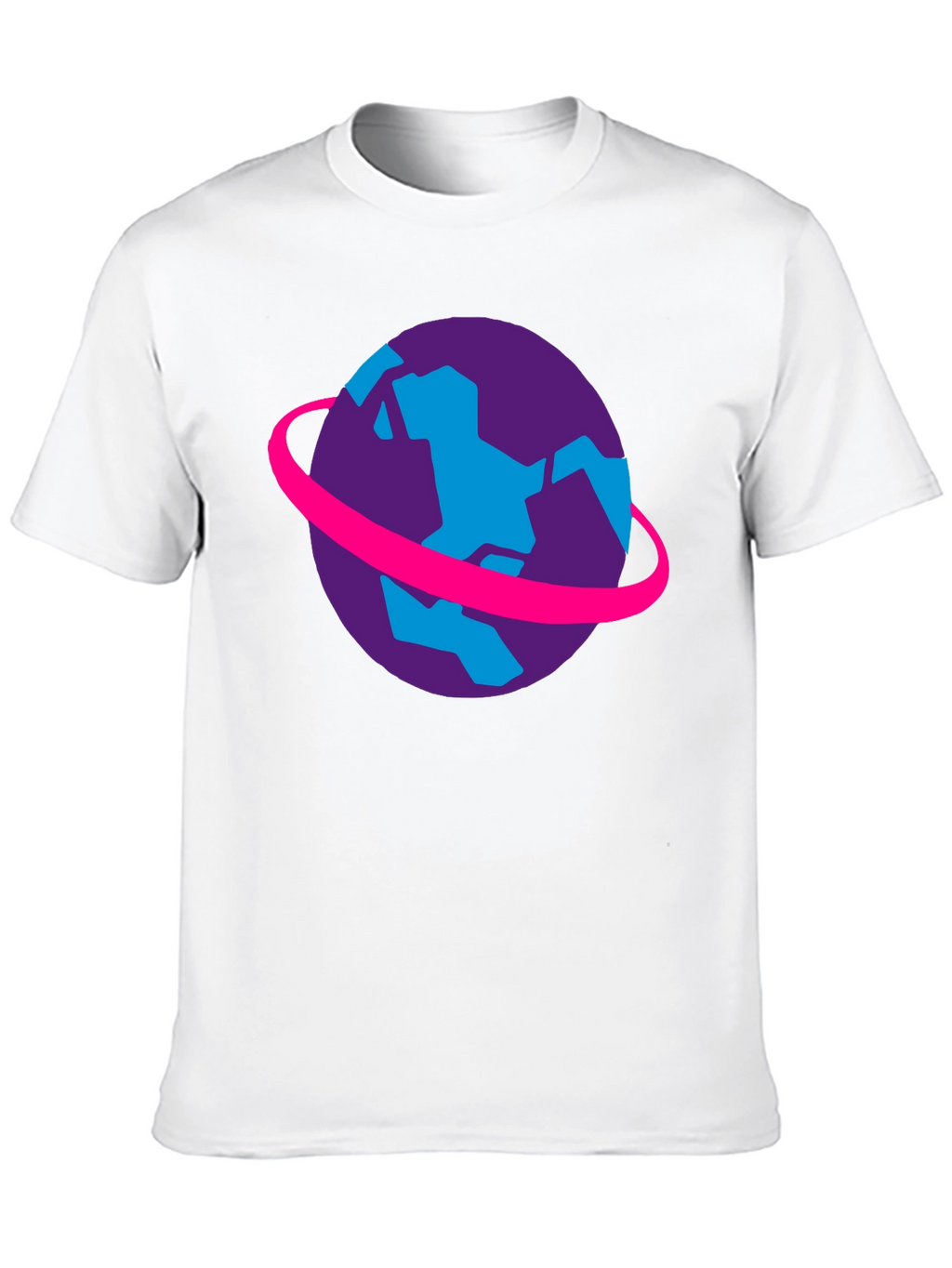 Retro Planet Graphic Tee - Black Cotton T-Shirt