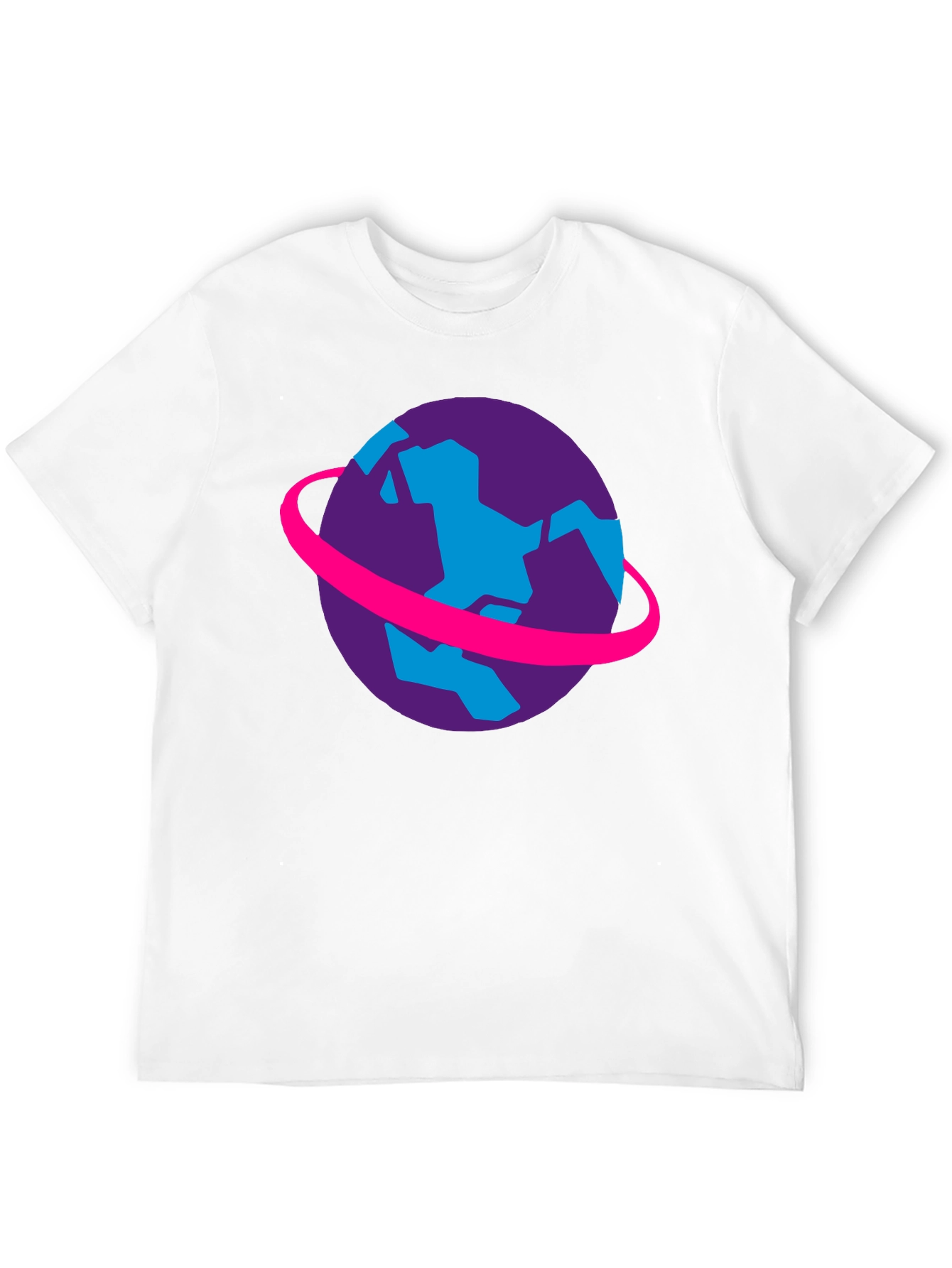 Retro Planet Graphic Tee - Black Cotton T-Shirt