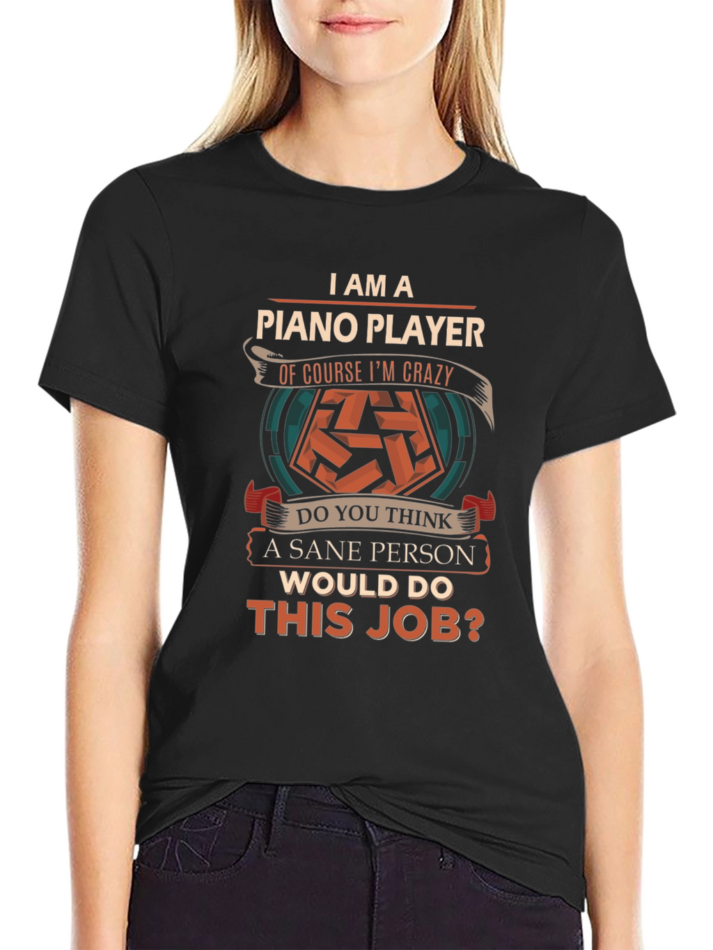 Piano Player Crazy T-Shirt