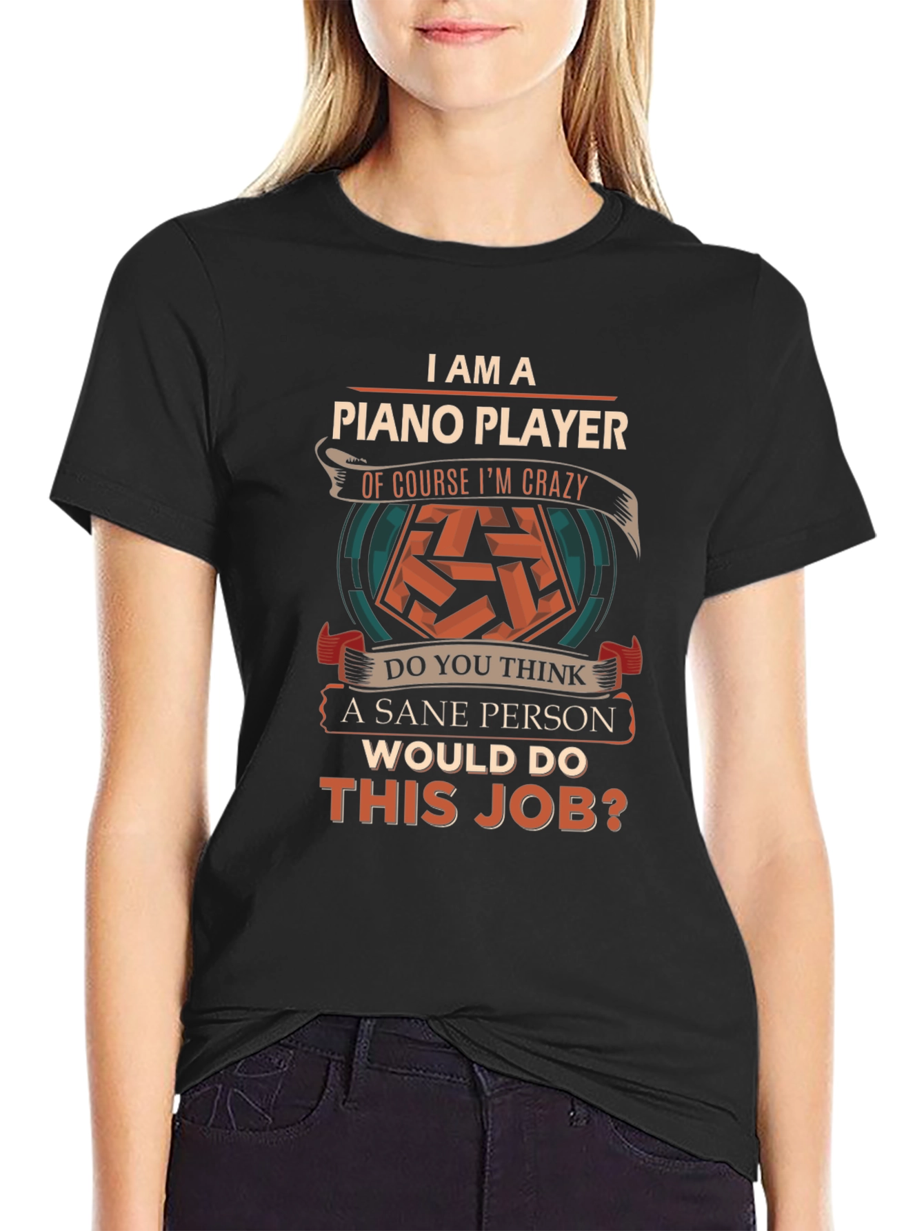 Piano Player Crazy T-Shirt