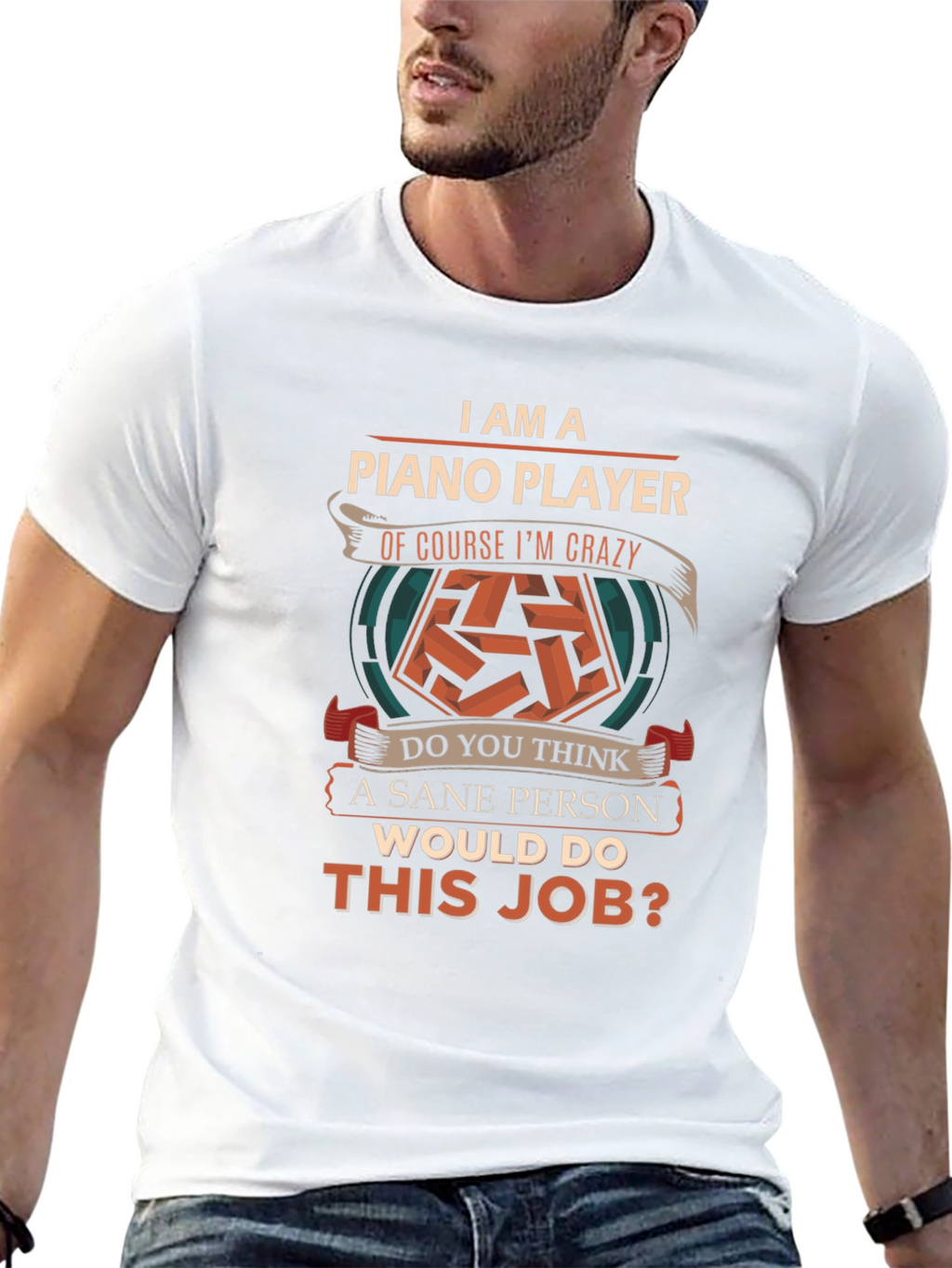 Piano Player Crazy T-Shirt