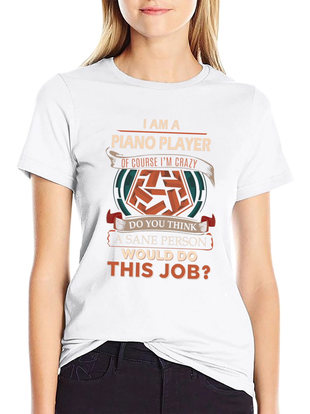 Piano Player Crazy T-Shirt