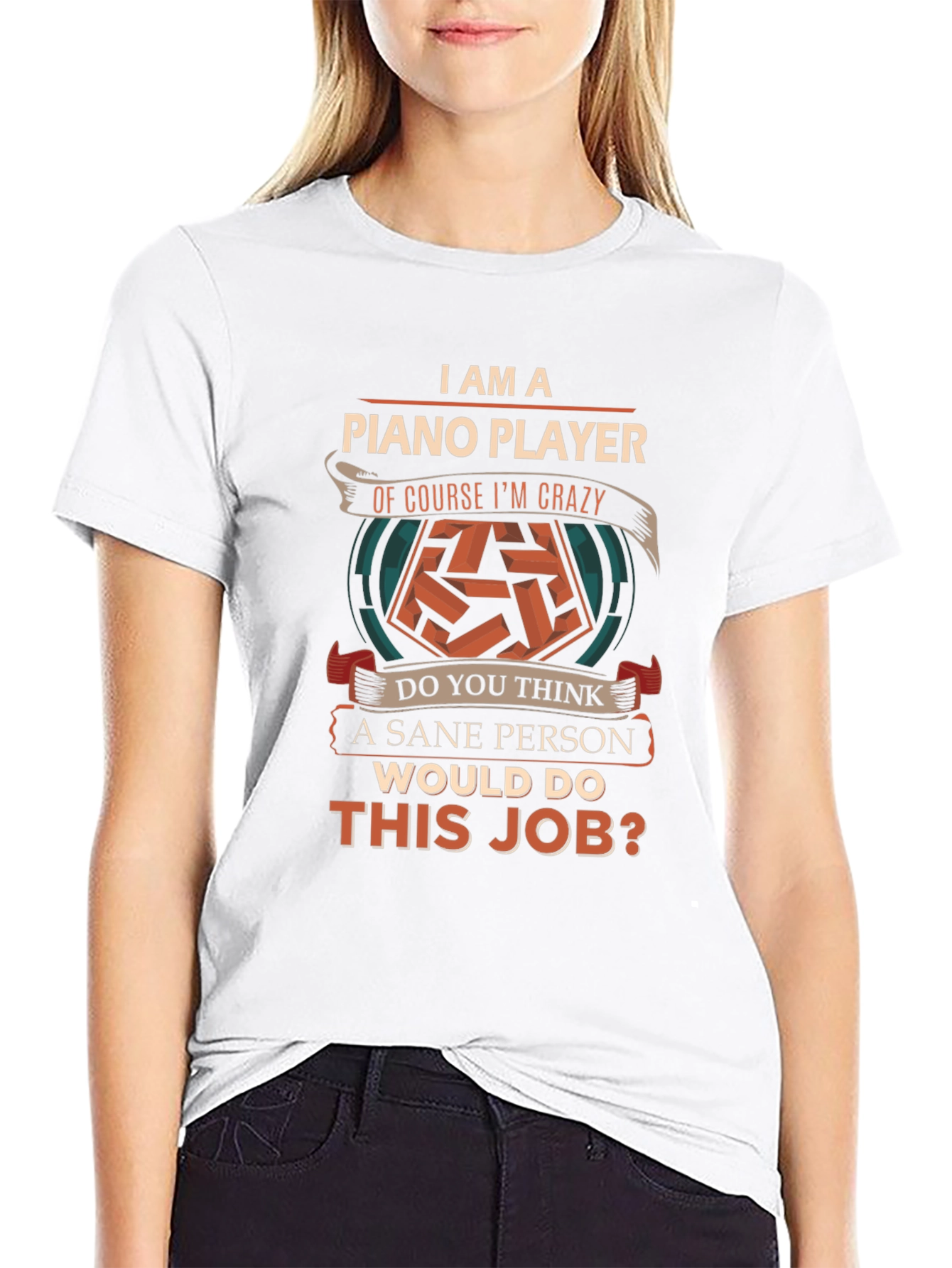 Piano Player Crazy T-Shirt