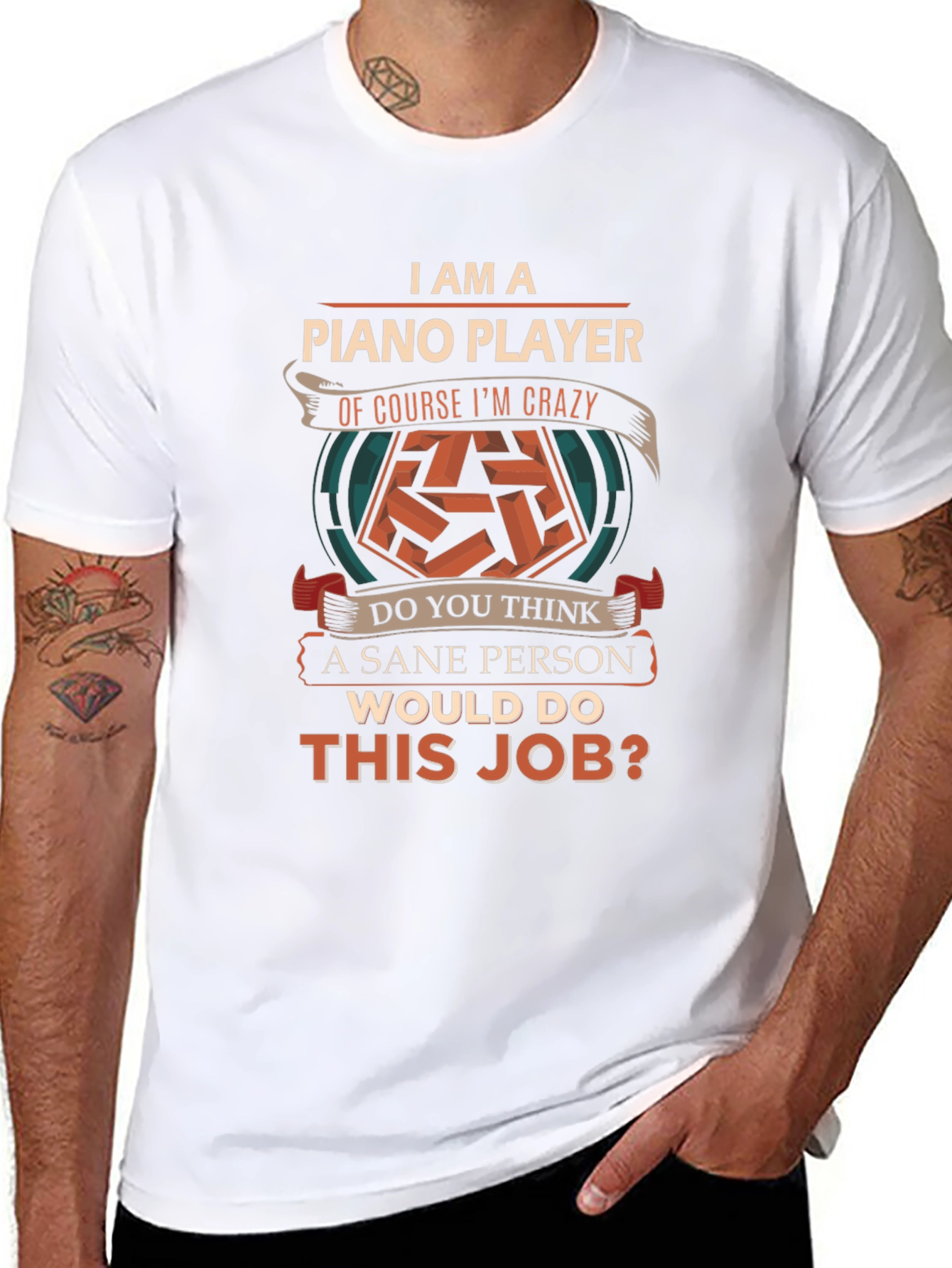 Piano Player Crazy T-Shirt