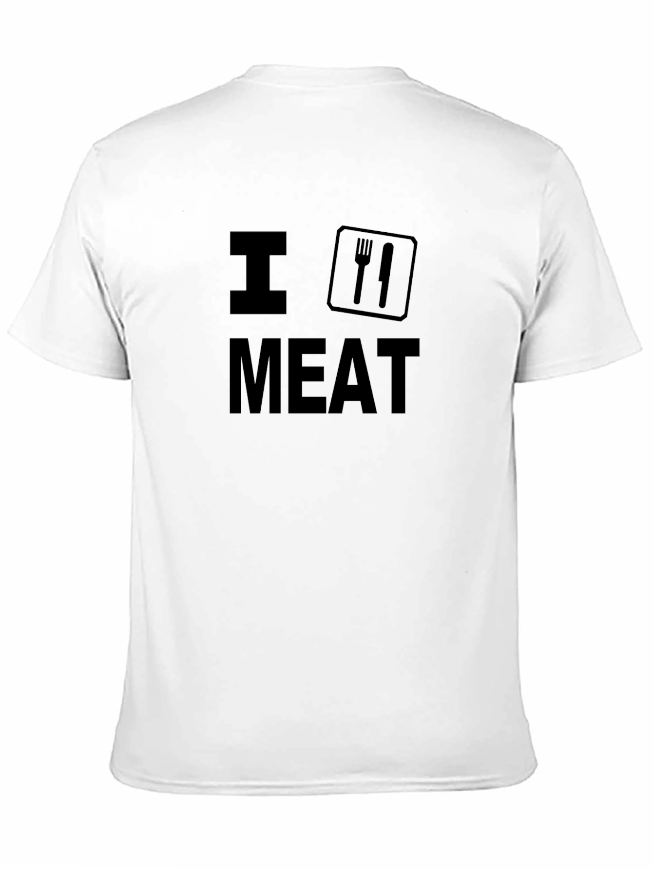 I (Cutlery) Meat Black Graphic T-Shirt