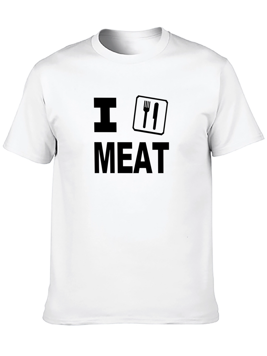 I (Cutlery) Meat Black Graphic T-Shirt