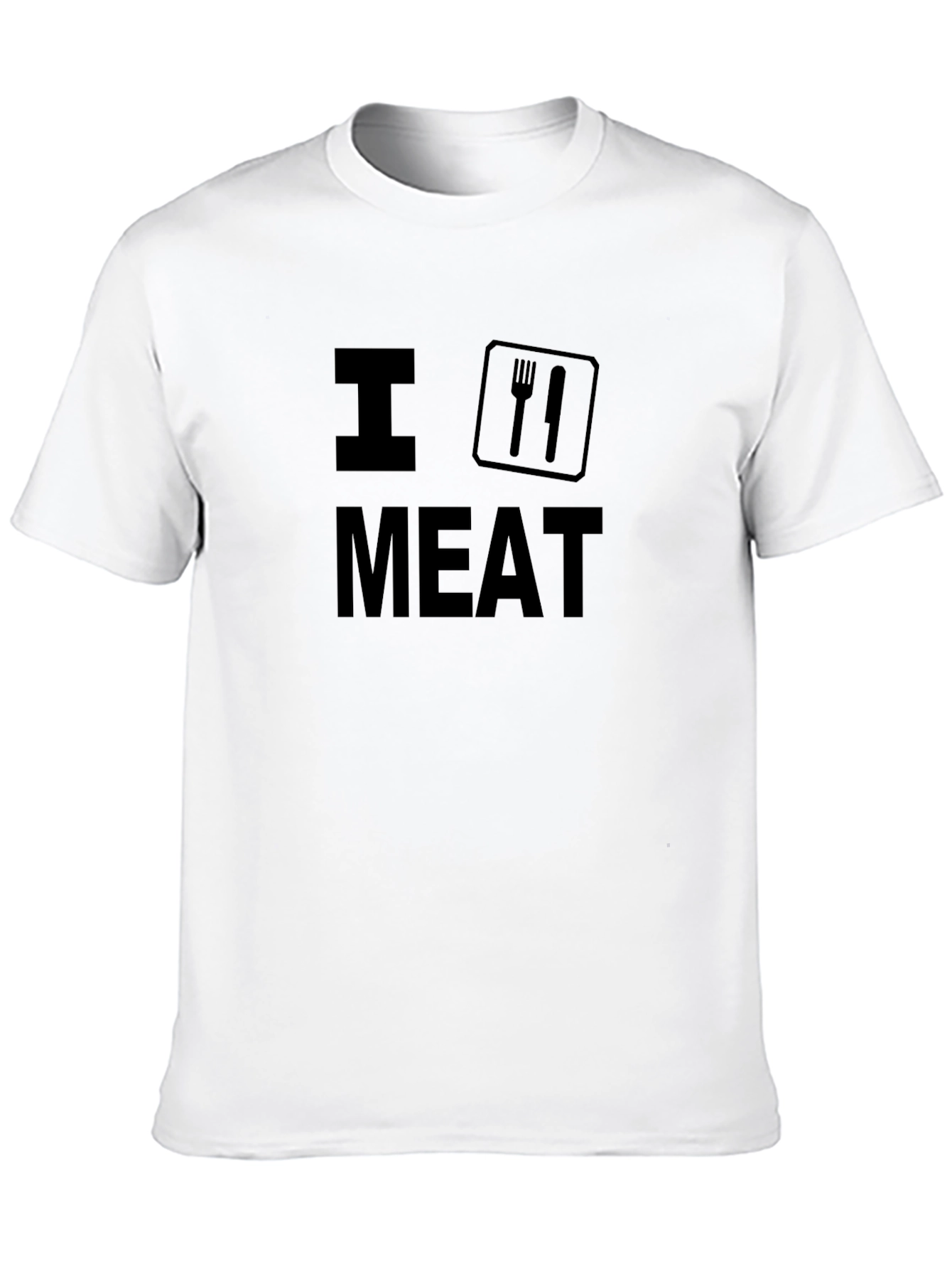 I (Cutlery) Meat Black Graphic T-Shirt
