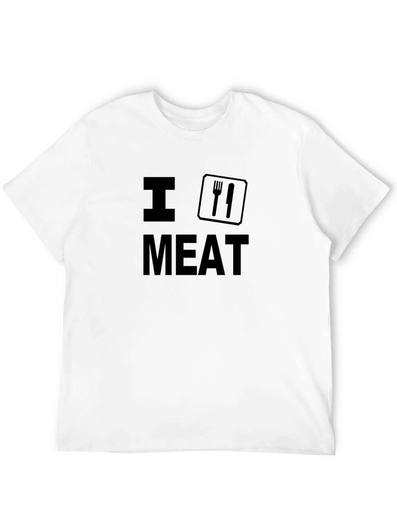 I (Cutlery) Meat Black Graphic T-Shirt