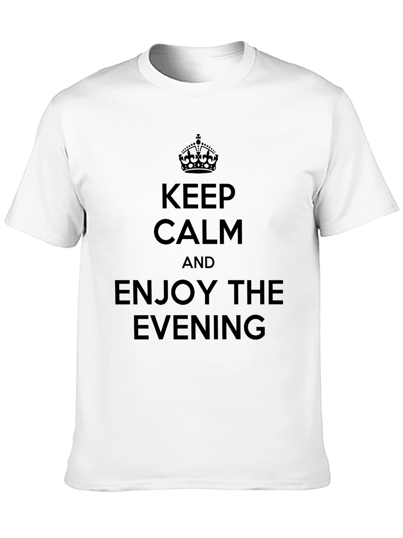 Keep Calm and Enjoy the Evening Black T-Shirt