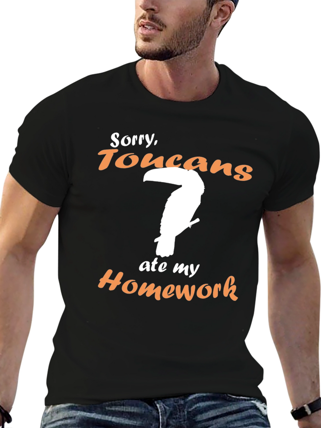 Toucan Ate My Homework Funny Graphic T-Shirt