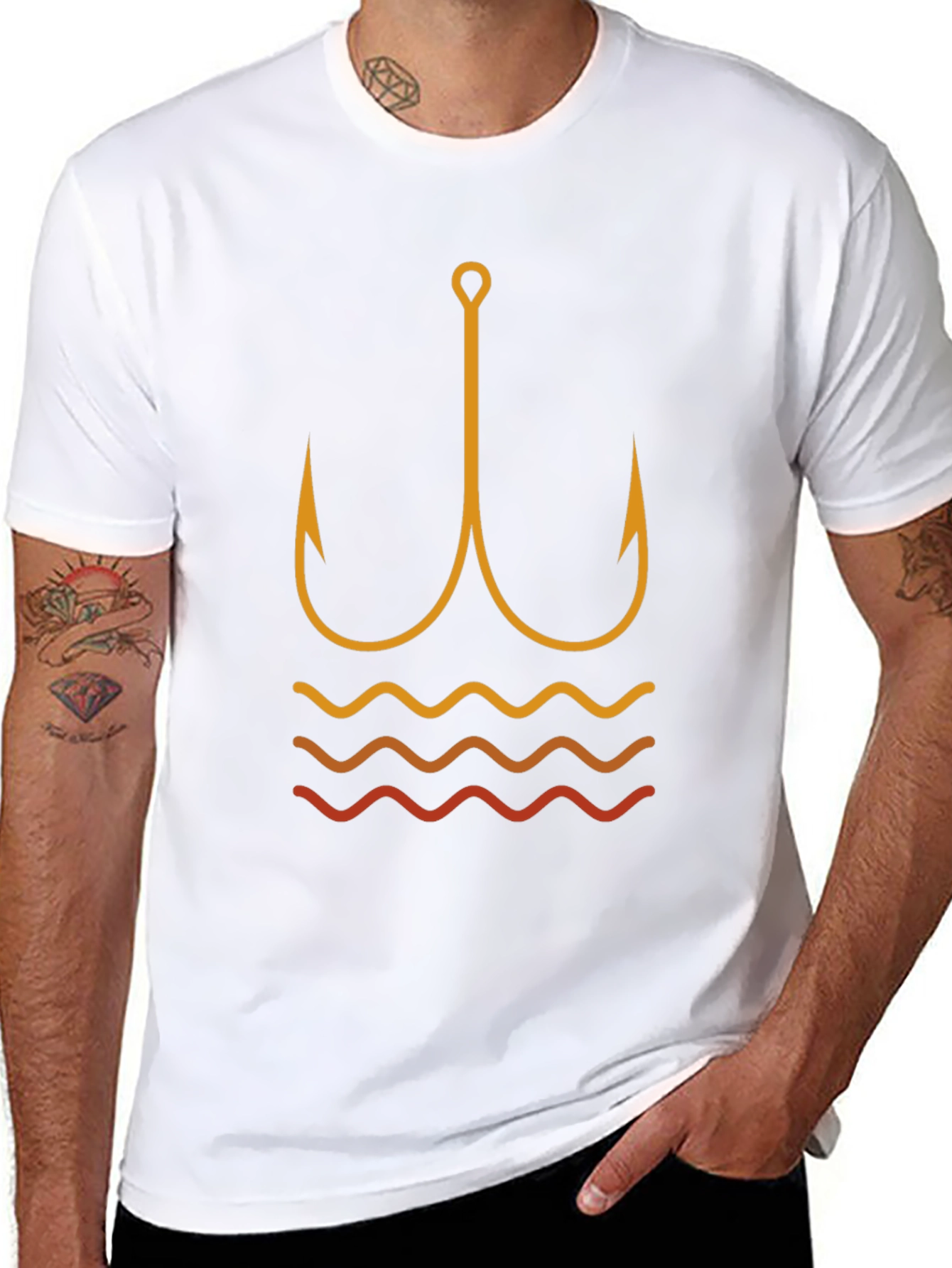 Fishing Hook Graphic Tee - Stylish Anglers Apparel