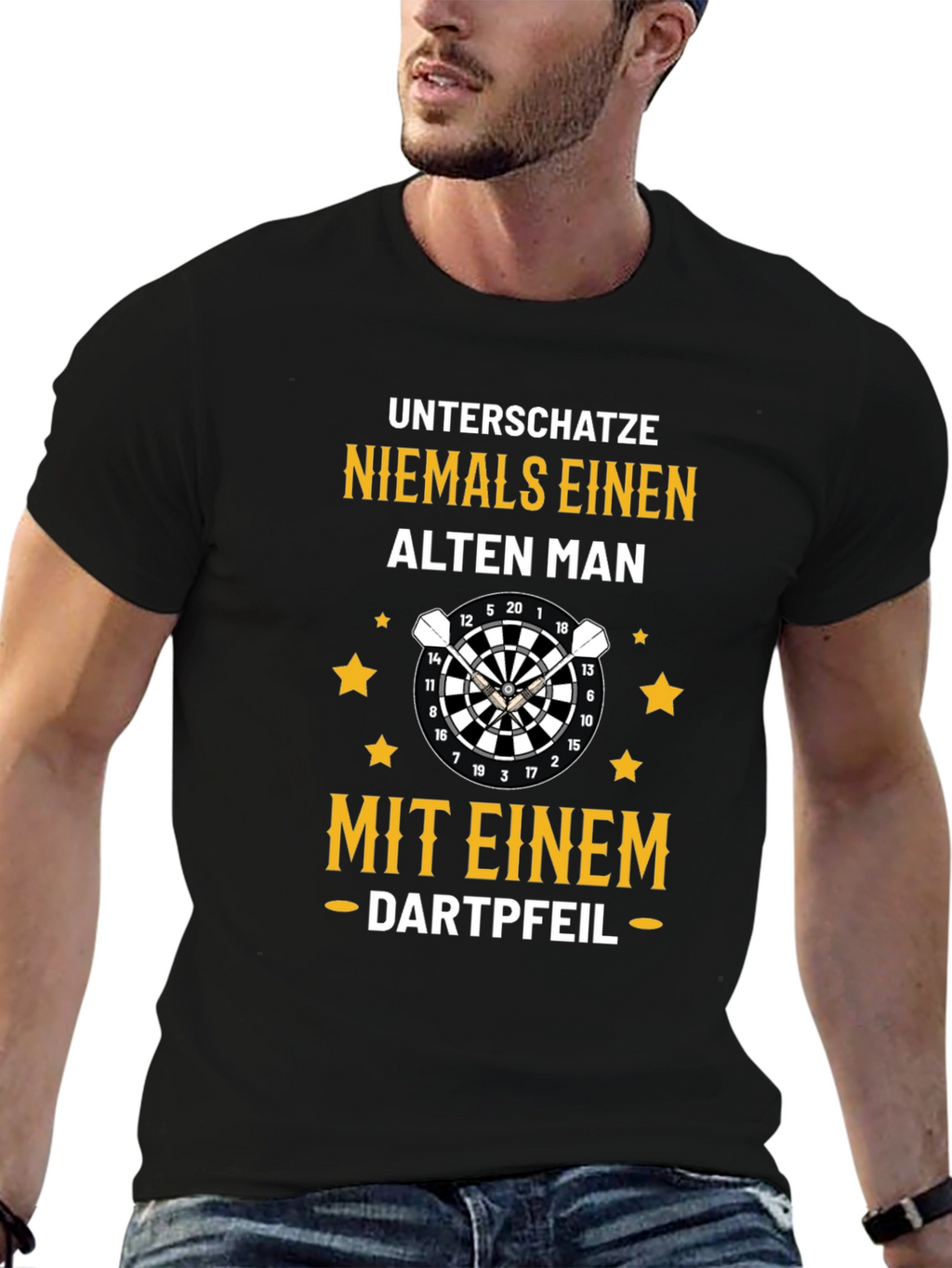 Funny Dart Player T-Shirt for Men