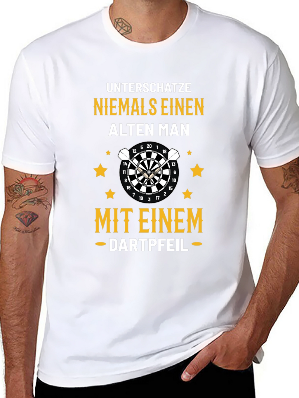 Funny Dart Player T-Shirt for Men