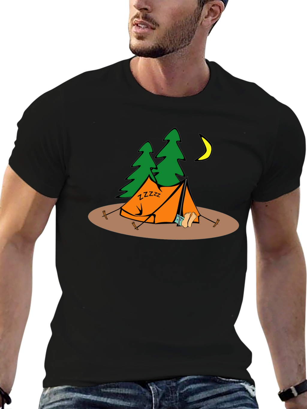 Camping Zzzz Graphic T-Shirt