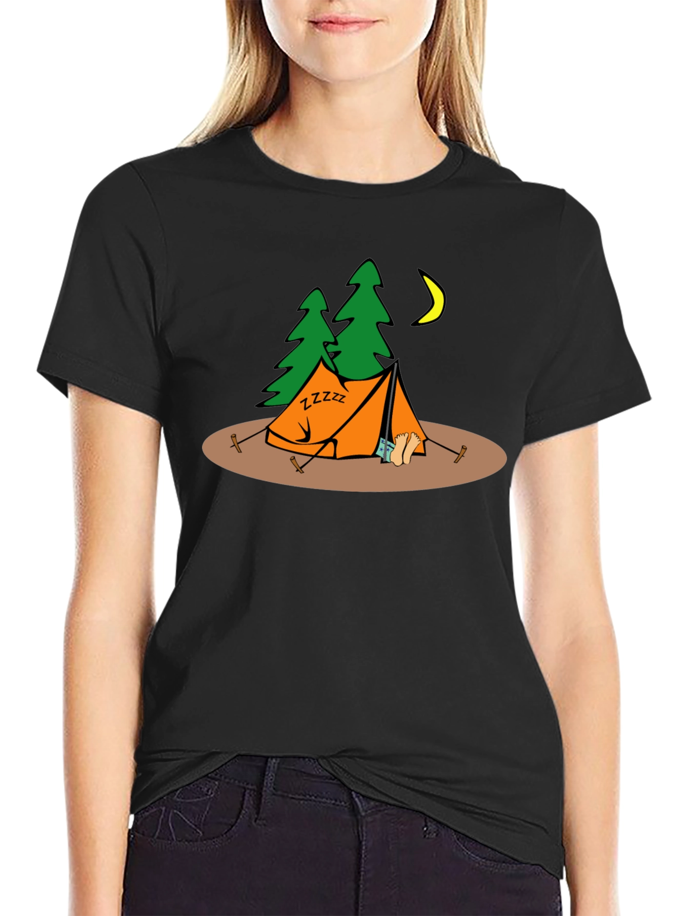 Camping Zzzz Graphic T-Shirt