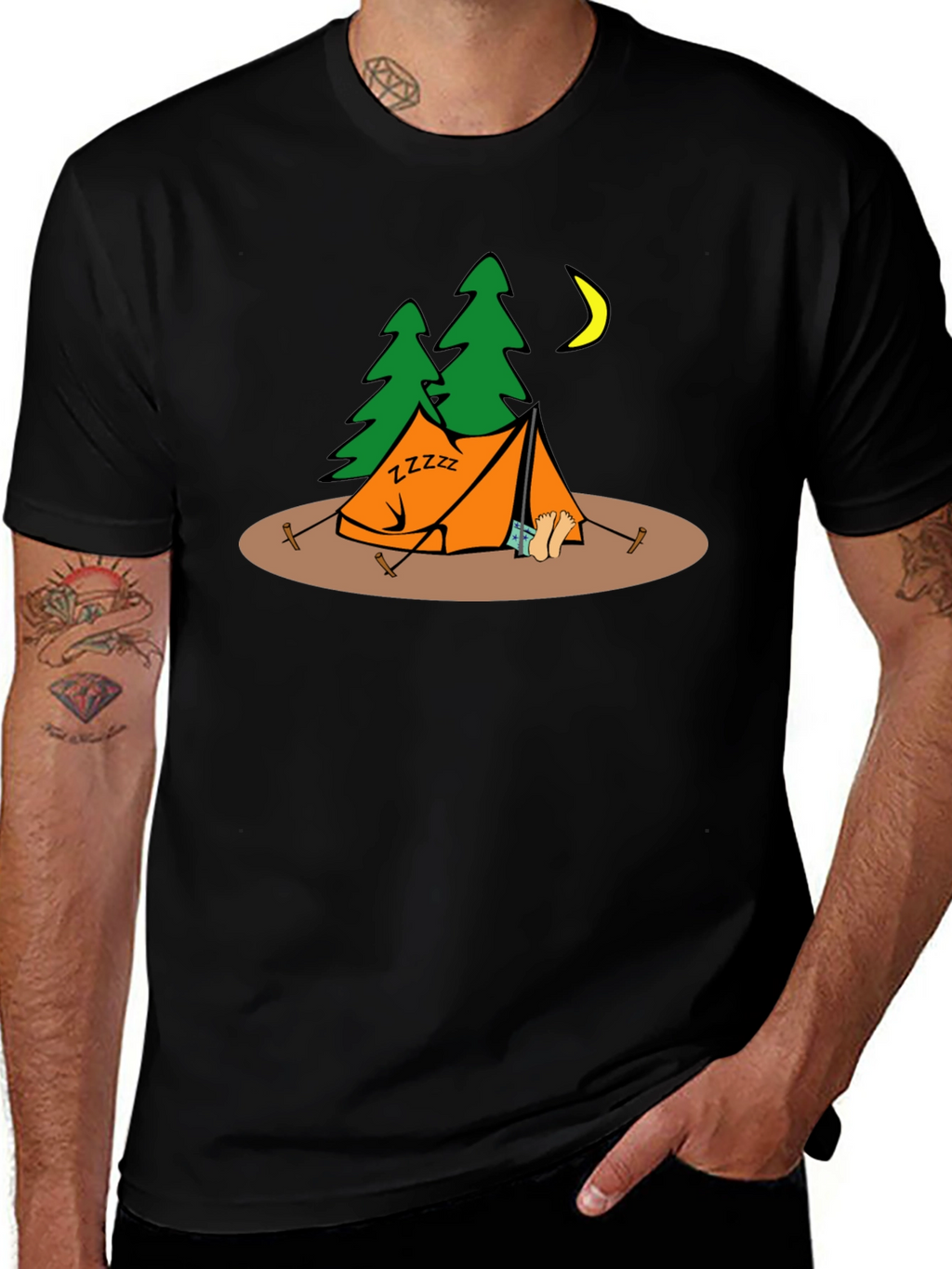 Camping Zzzz Graphic T-Shirt
