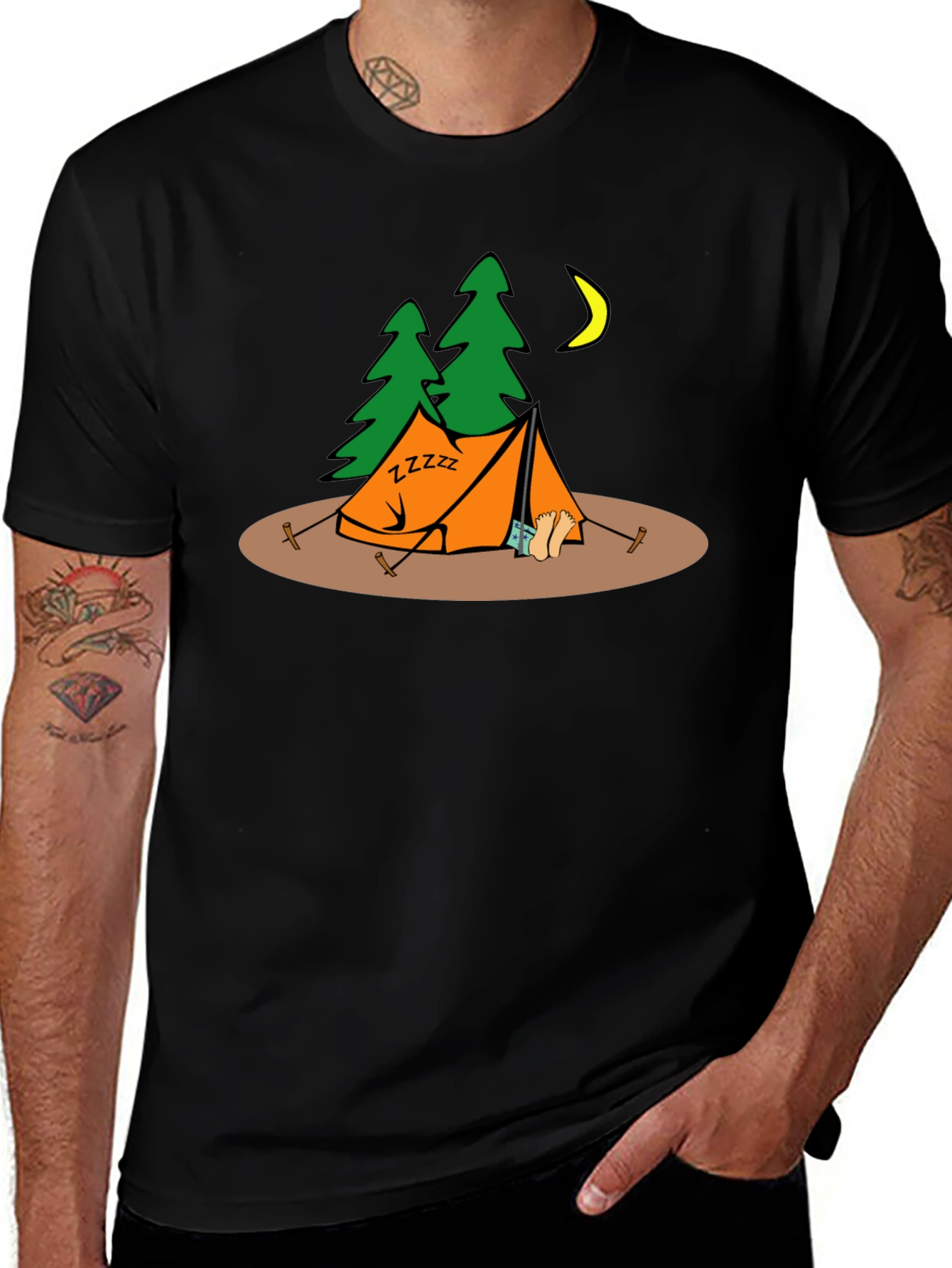 Camping Zzzz Graphic T-Shirt