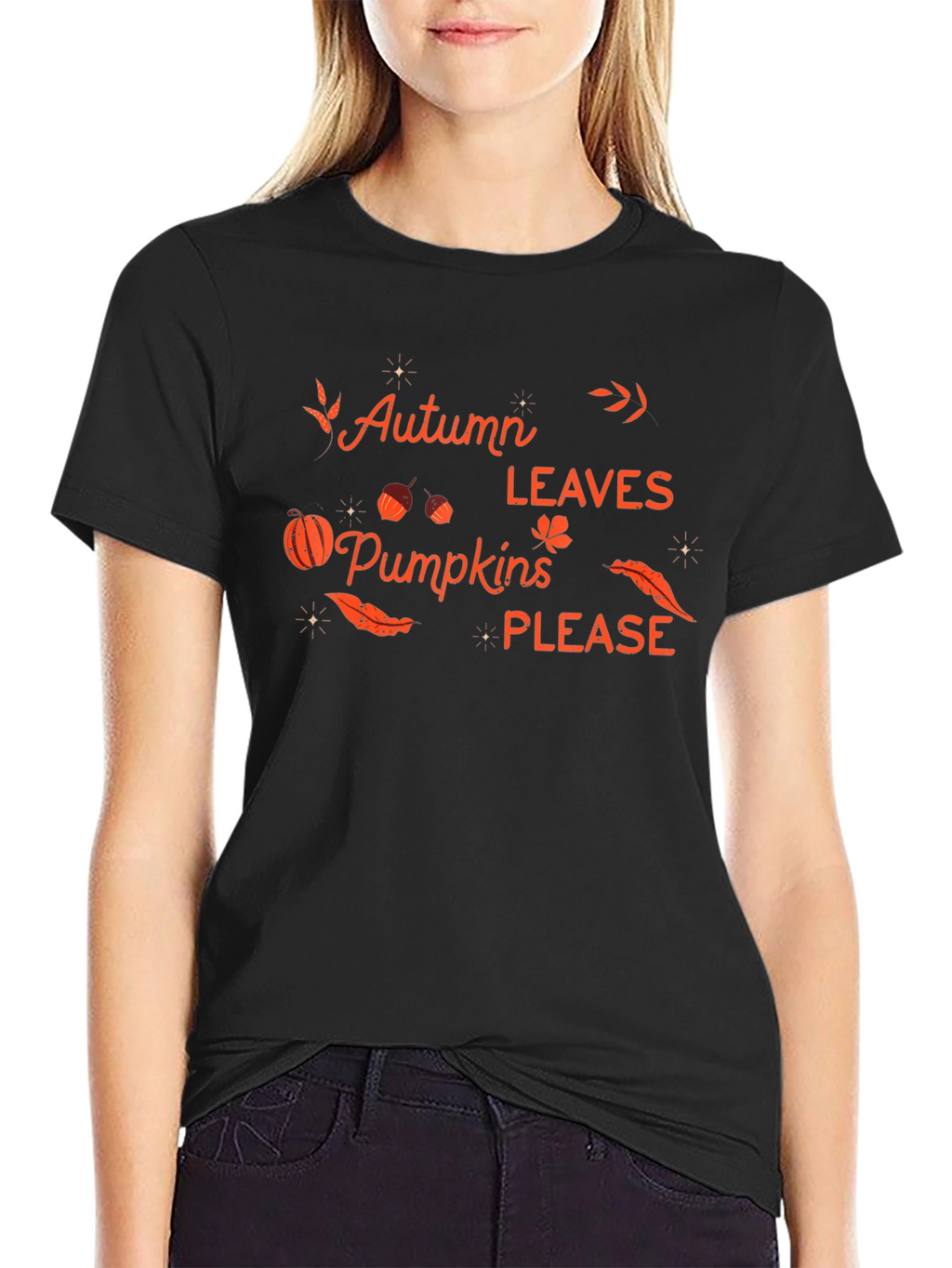Autumn Leaves & Pumpkins T-Shirt