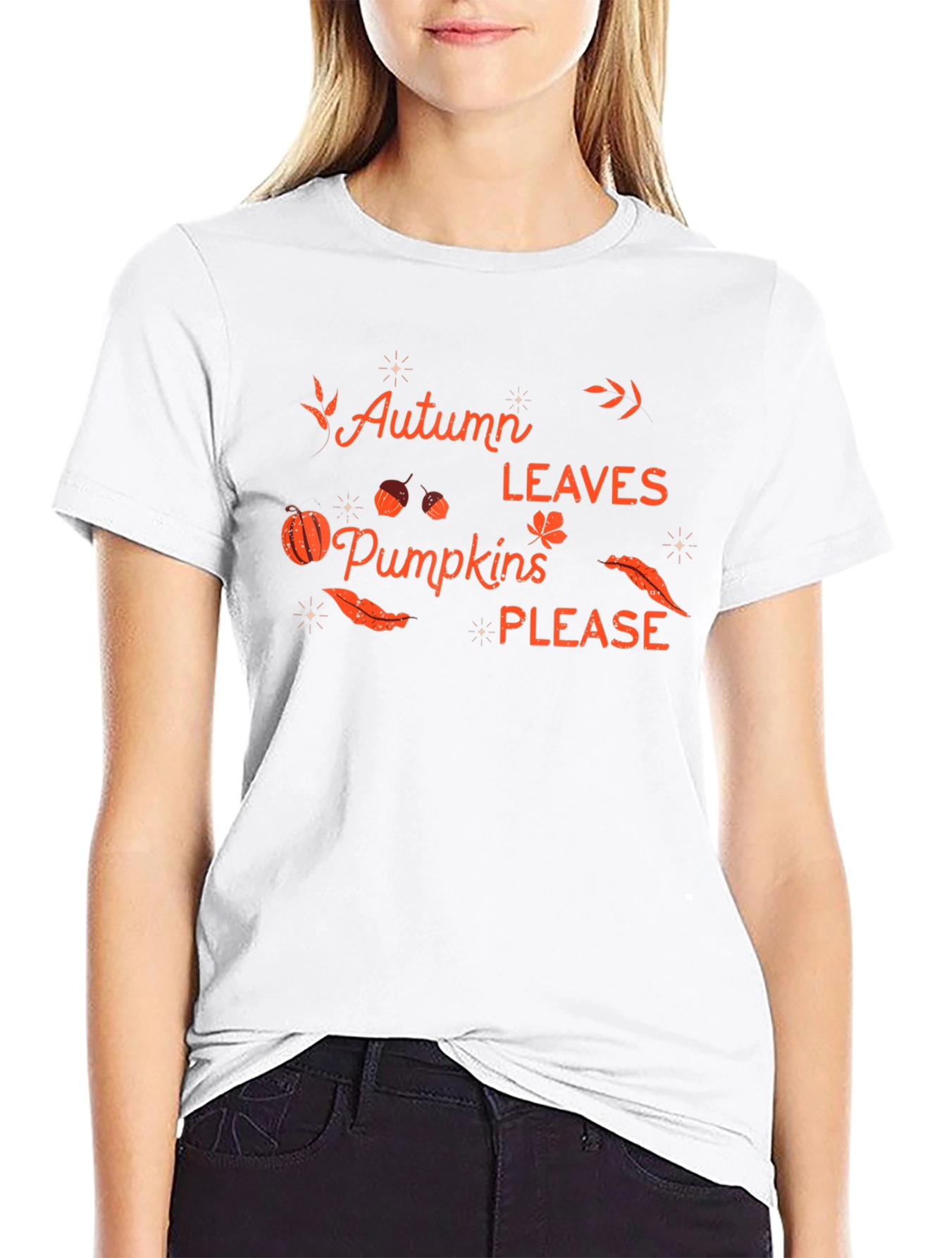 Autumn Leaves & Pumpkins T-Shirt