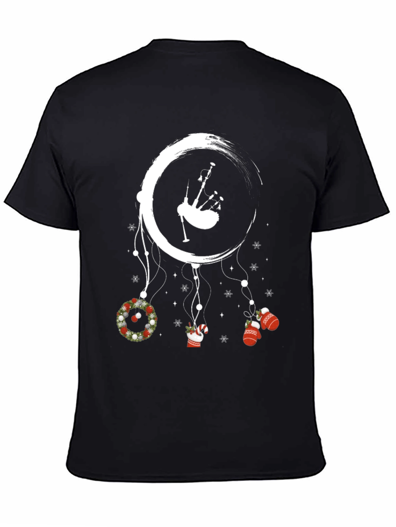 Christmas Bagpipe Dreamcatcher Graphic Tee