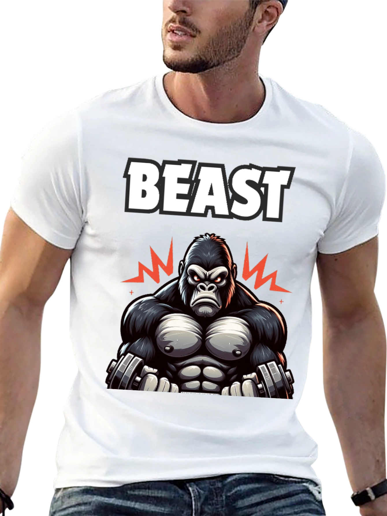 Beast Mode Gorilla Graphic T-Shirt