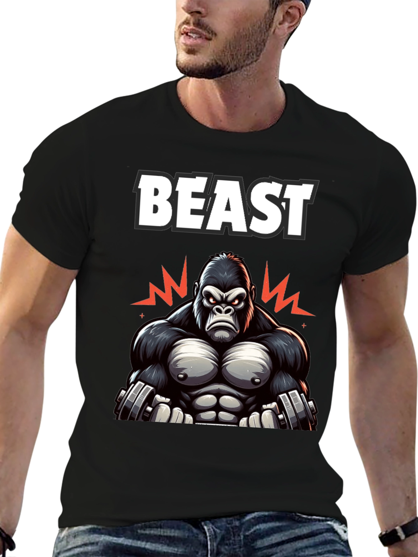 Beast Mode Gorilla Graphic T-Shirt