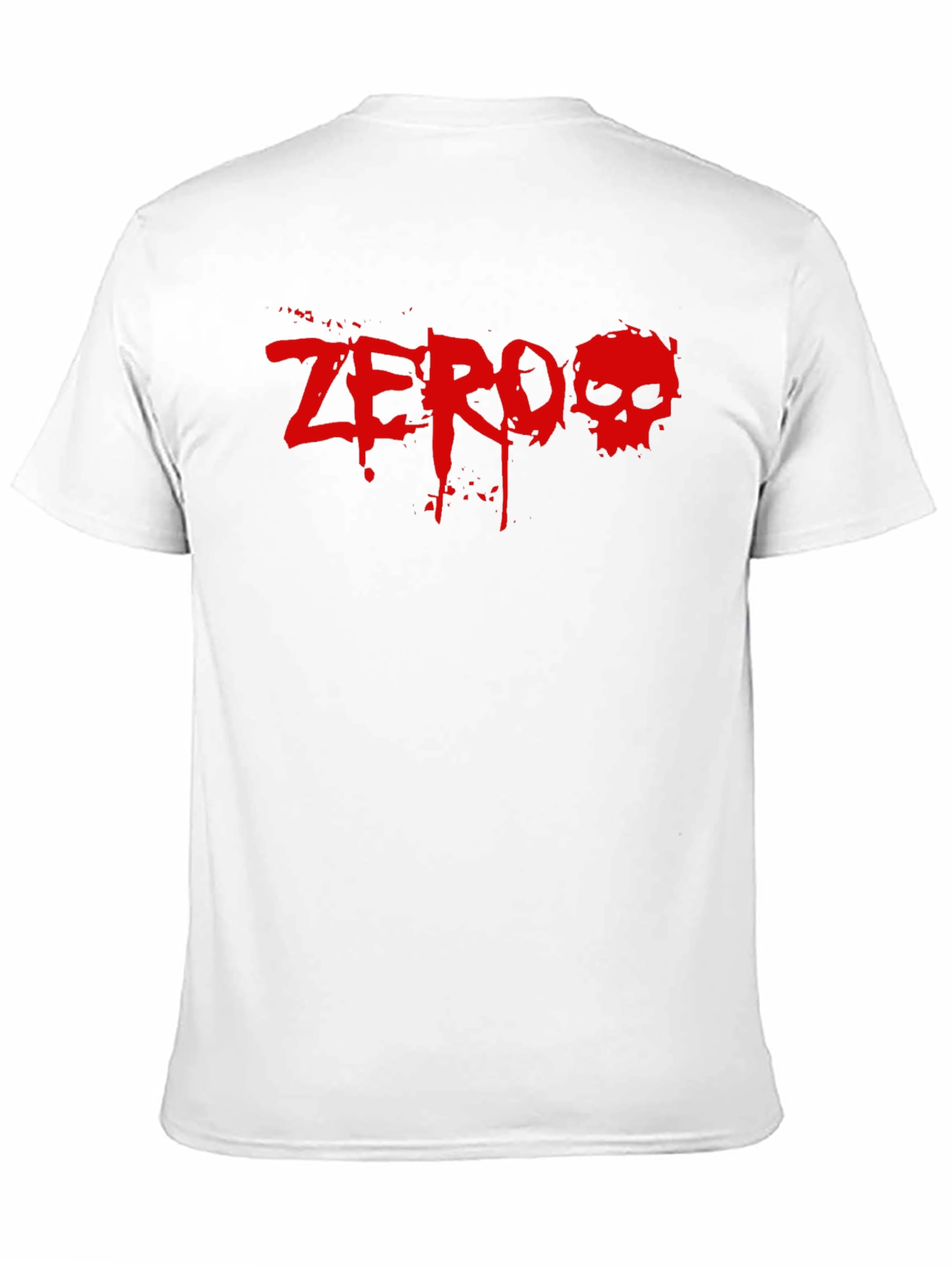 Zero Skull Graphic Tee - Black Cotton T-Shirt