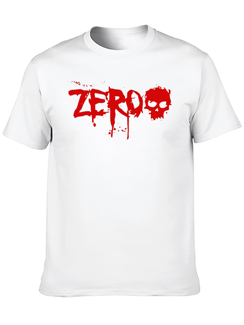 Zero Skull Graphic Tee - Black Cotton T-Shirt